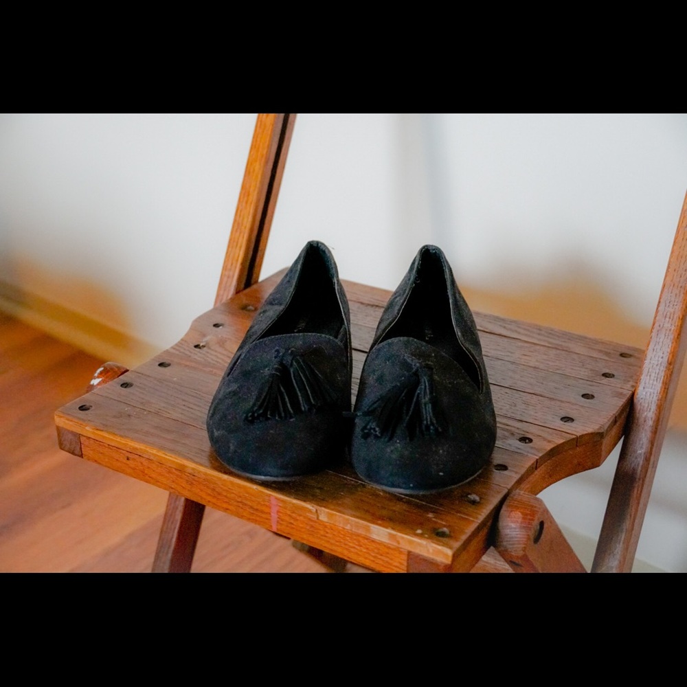 Marina Tassel Loafer Flats - Black Sz 11